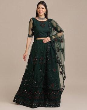 embroidered lehenga choli set with dupatta