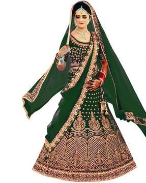 embroidered lehenga choli set with dupatta