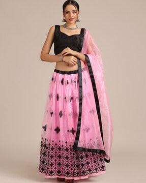 embroidered lehenga choli set with dupatta