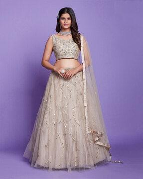 embroidered lehenga choli set with dupatta