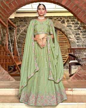 embroidered lehenga choli set with dupatta