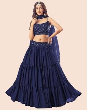 embroidered lehenga choli set with dupatta