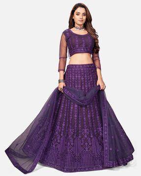 embroidered lehenga choli set with dupatta