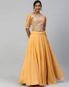 embroidered lehenga choli set