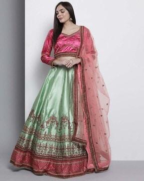 embroidered lehenga choli set