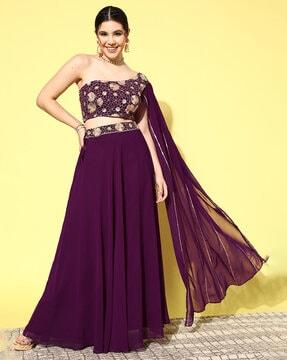 embroidered lehenga choli set