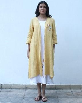 embroidered linen shrug