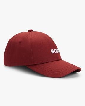 embroidered logo cotton-twill six panel cap