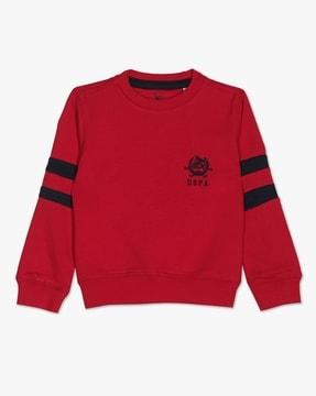 embroidered logo crew-neck sweatshirt