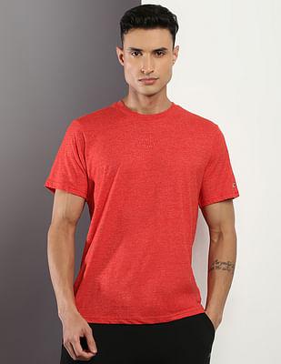 embroidered logo heathered t-shirt