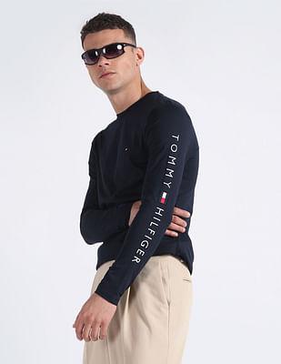 embroidered logo long sleeve t-shirt