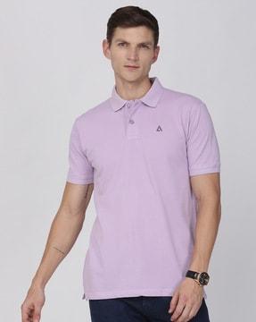 embroidered logo polo t-shirt