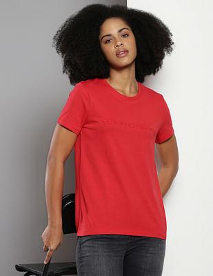 embroidered logo sustainable t-shirt