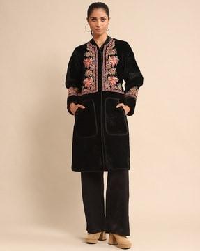 embroidered long jacket