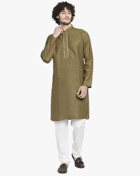 embroidered long kurta