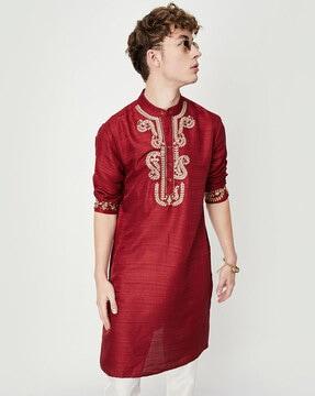 embroidered long kurta