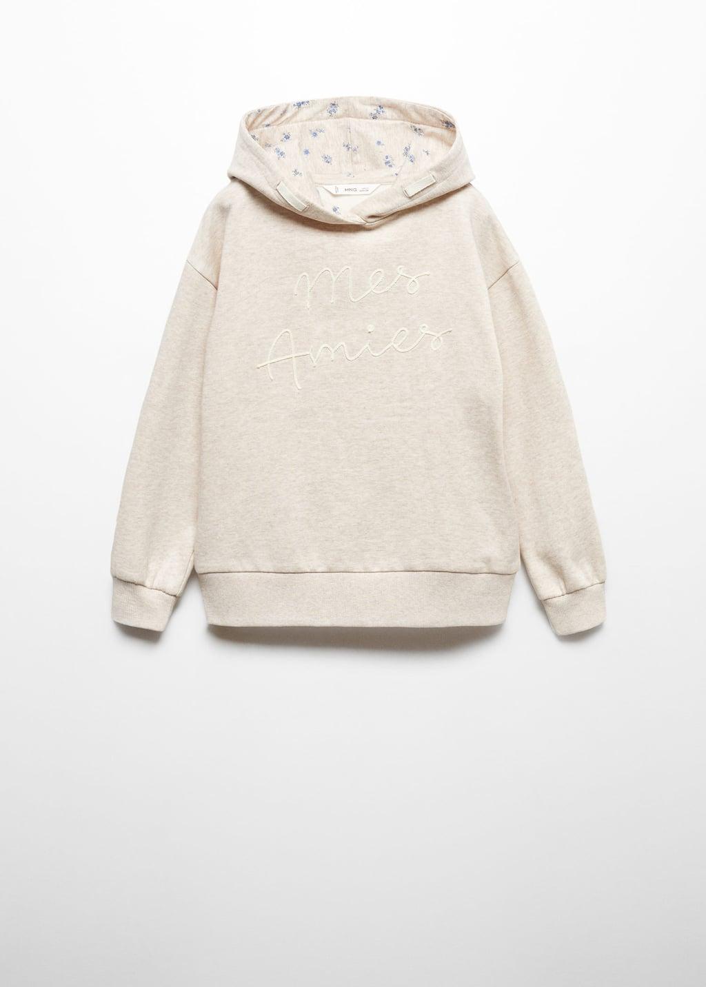 embroidered message sweatshirt