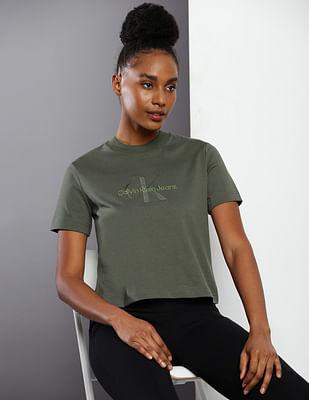 embroidered monogram organic cotton t-shirt