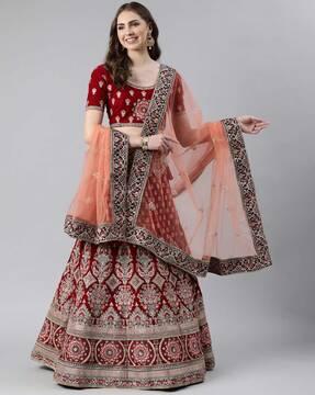 embroidered net dupatta