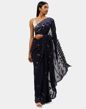 embroidered night saree