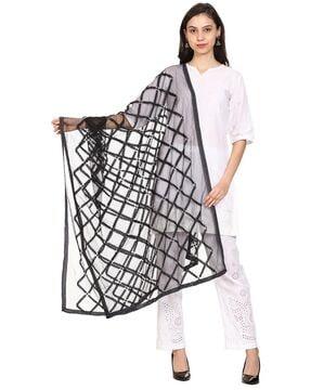 embroidered nylon net dupatta