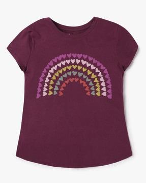 embroidered organic cotton round-neck t-shirt