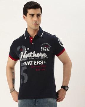 embroidered polo t-shirt with short sleeves