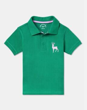 embroidered polo t-shirt