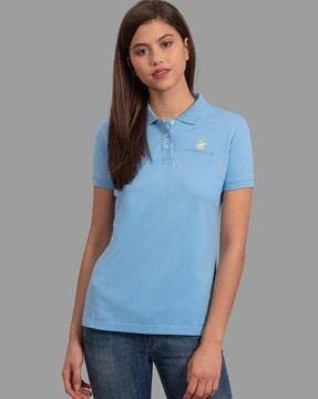 embroidered polo t-shirt