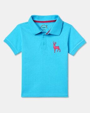 embroidered polo t-shirt