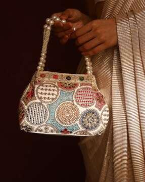 embroidered potli bag