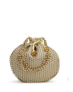 embroidered potli clutch
