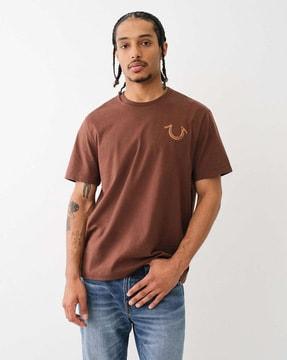 embroidered regular fit crew-neck t-shirt