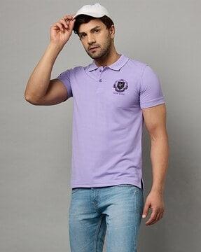 embroidered regular fit polo t-shirt