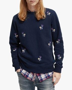 embroidered regular fit sweatshirt