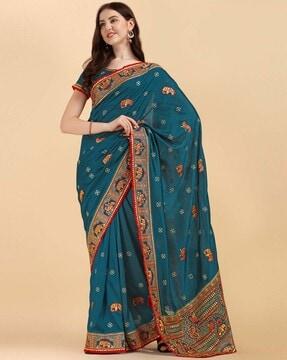 embroidered saree with border