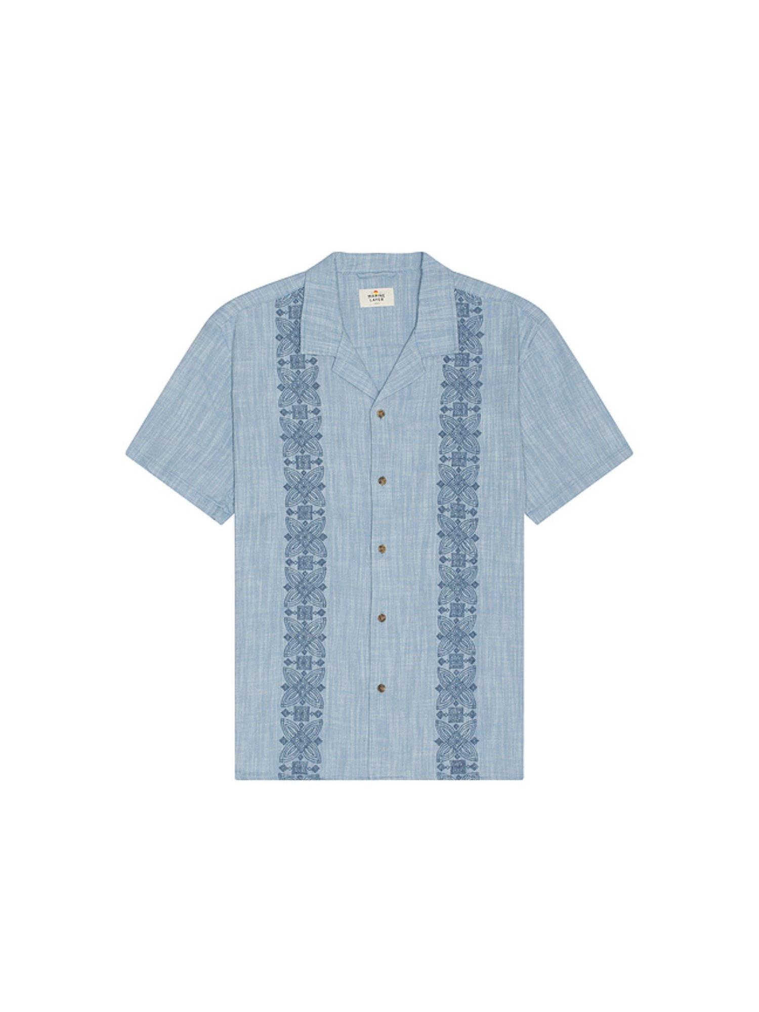 embroidered selvage shirt