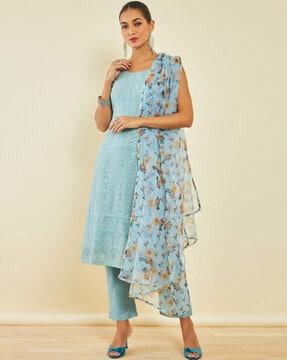 embroidered sequins kurta set