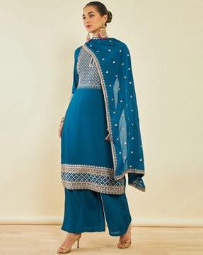 embroidered sequins kurta set