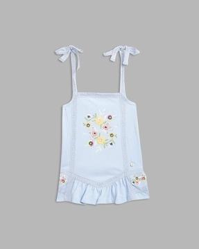 embroidered sleeveless t-shirt