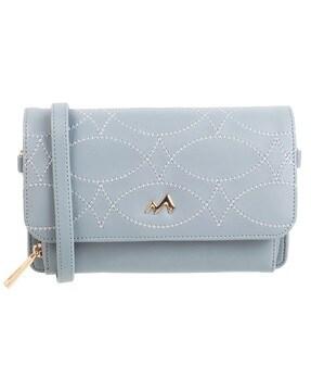 embroidered sling bag with detachable strap