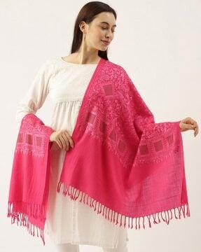 embroidered stole with tassels