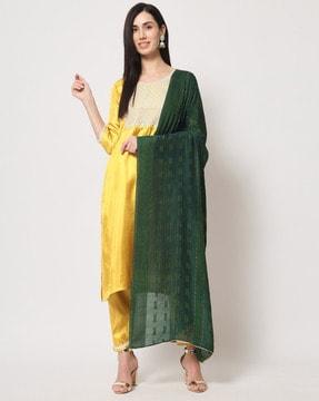 embroidered straight kurta set