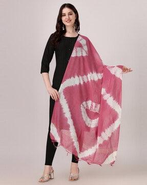 embroidered straight kurta with dupatta