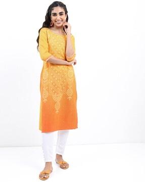 embroidered straight kurta