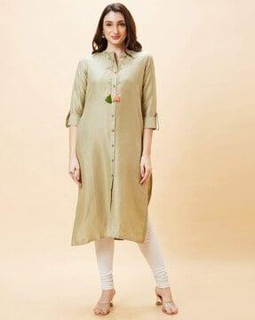 embroidered straight kurta