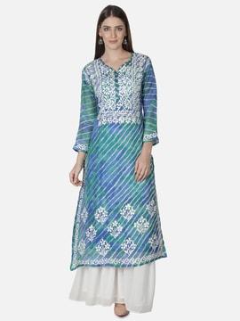 embroidered straight kurta