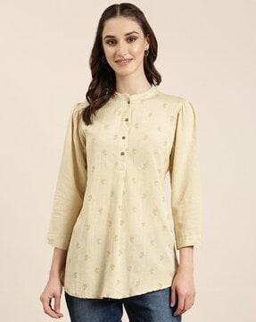 embroidered straight kurti