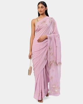 embroidered the night saree