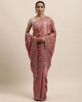 embroidered traditional saree